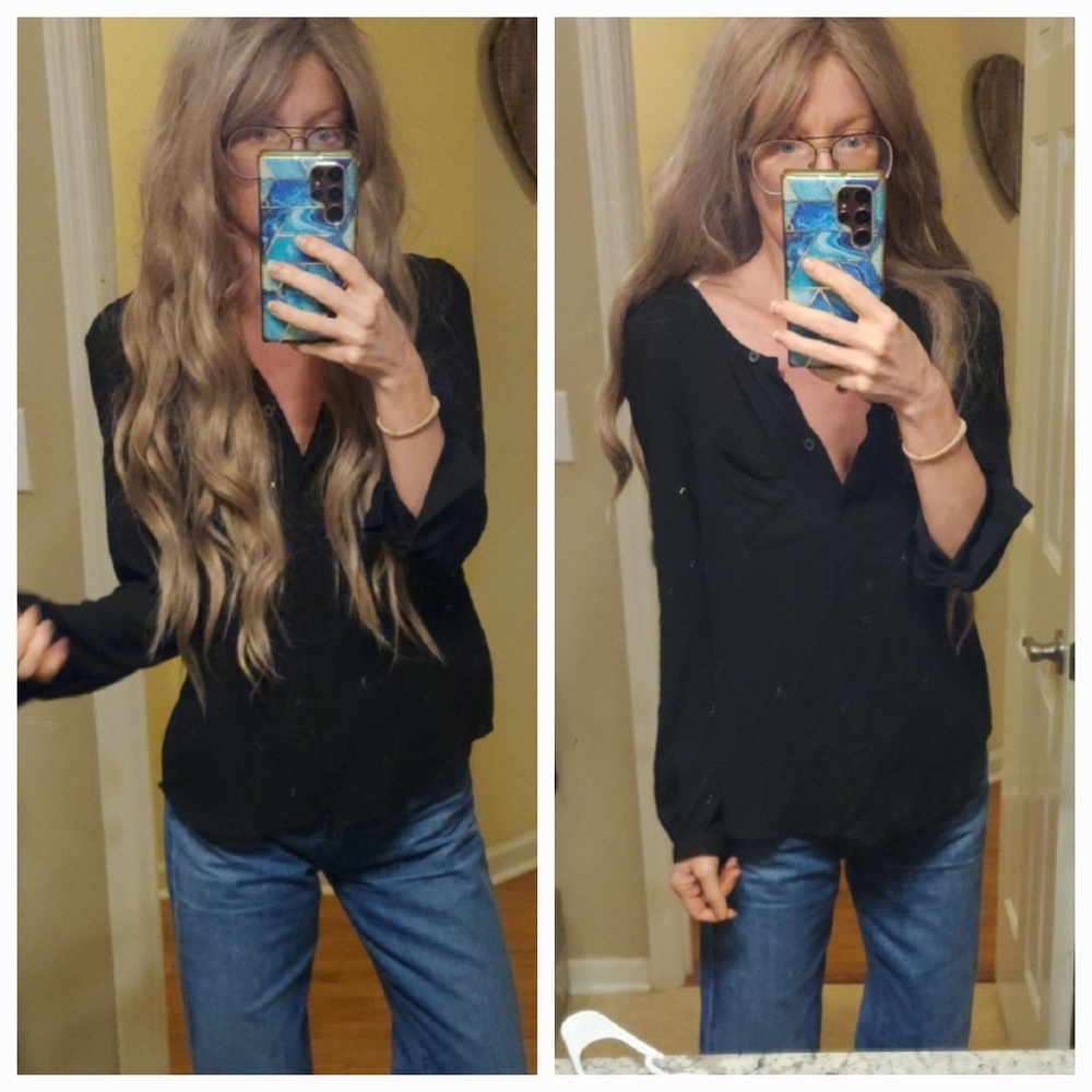 Ann Taylor Loft Flowy Buttondown Top